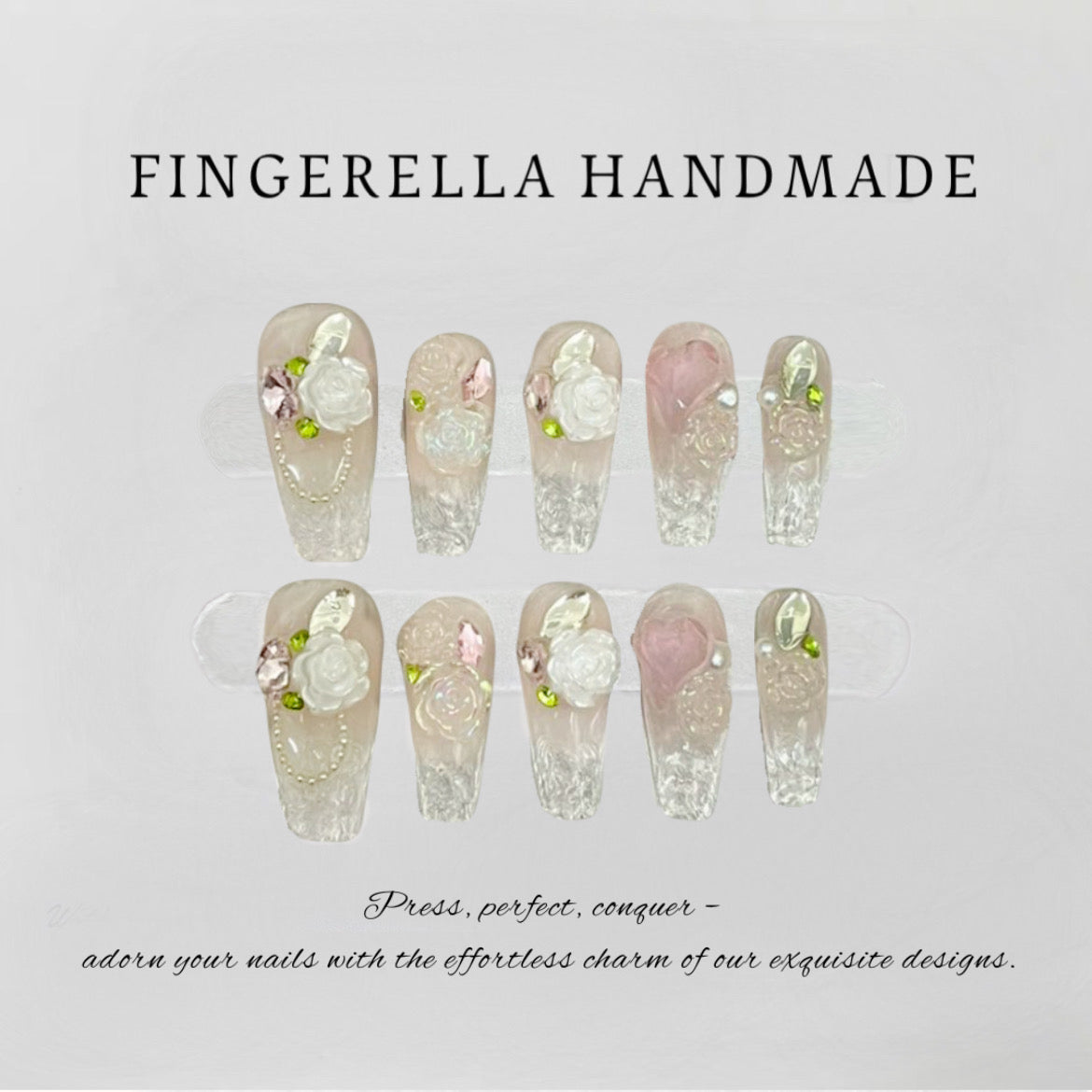 Love Of Camellia | Handmade Press-On Nails