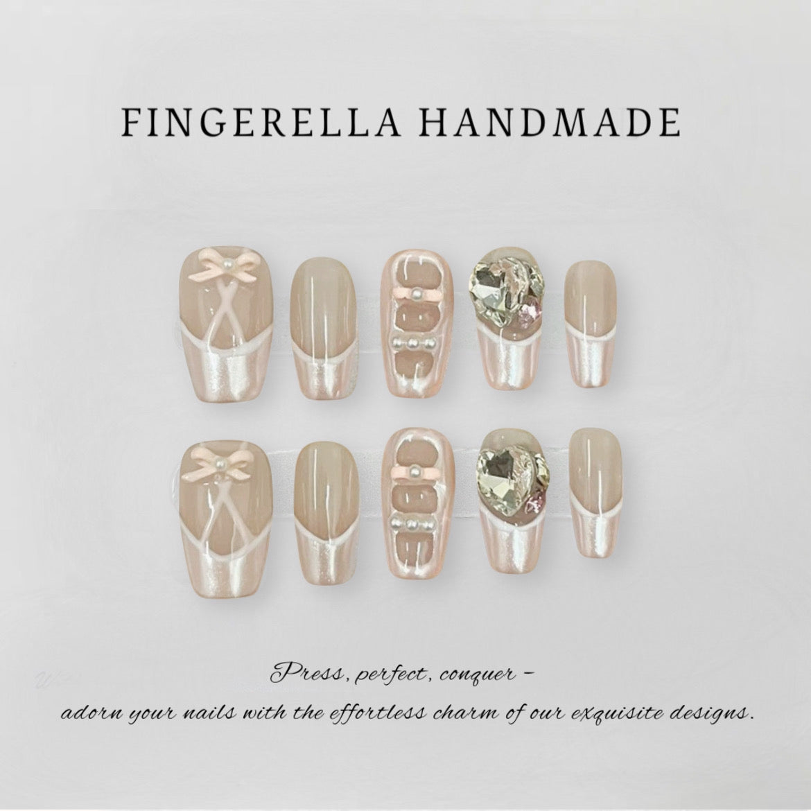 Ballet Shoes | Handmade Press-On Nails