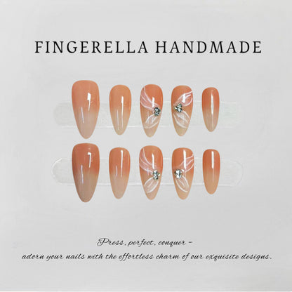 Sunset Serenade Wings | Handmade Press-On Nails