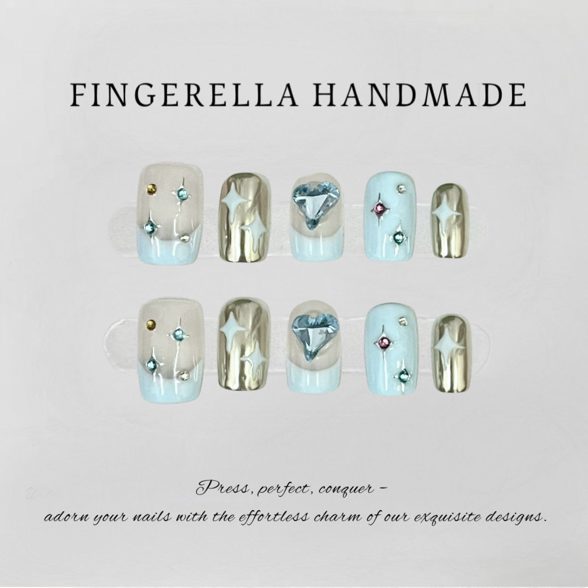 Diamond in the Sky | Handmade Press-On Nails