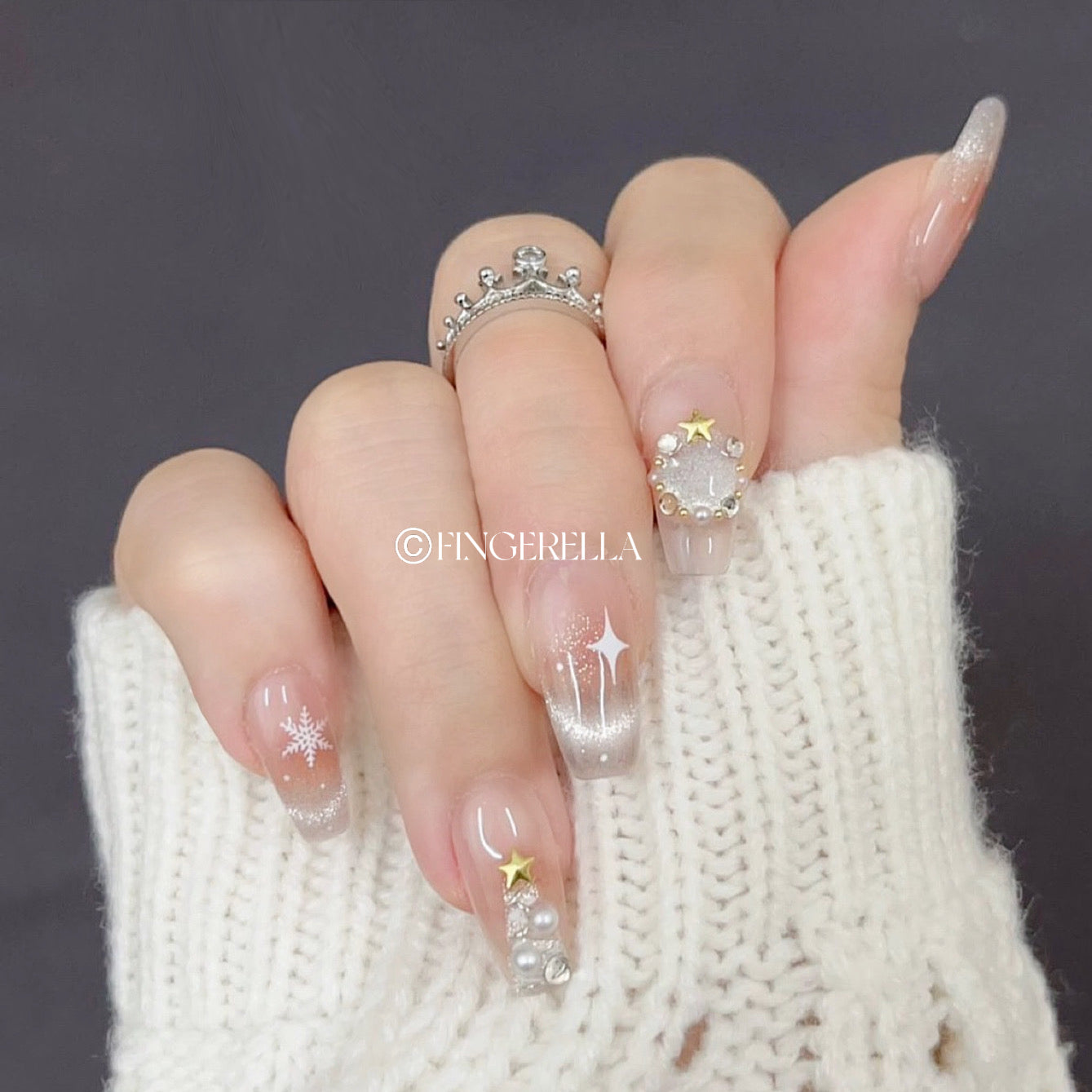 Blush Noel | Handmade Press-On Nails