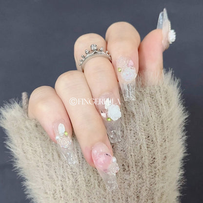 Love Of Camellia | Handmade Press-On Nails