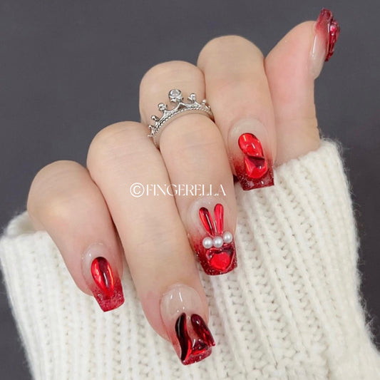 Ruby Hare | Handmade Press-On Nails