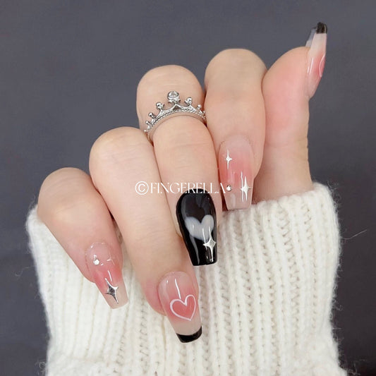 Romantic Noir | Handmade Press-On Nails