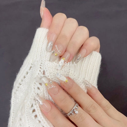 Snowy White | Handmade Press-On Nails