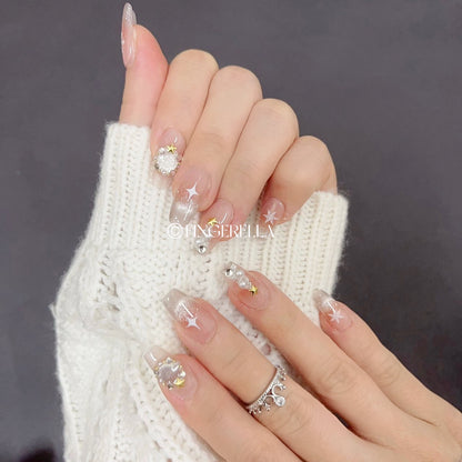 Blush Noel | Handmade Press-On Nails