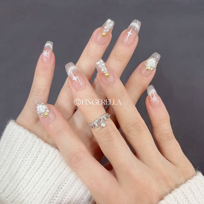 Blush Noel | Handmade Press-On Nails