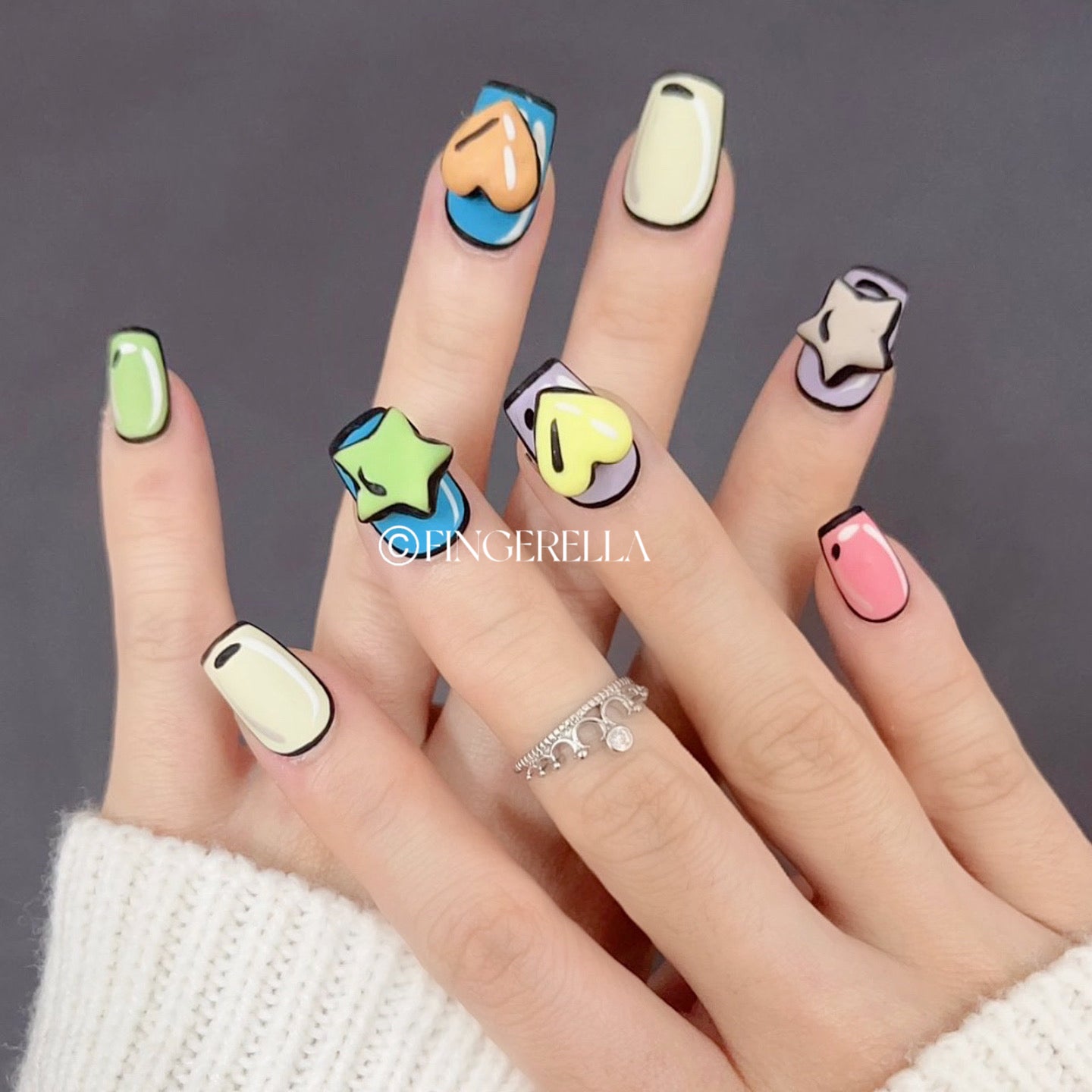 Toon Spectrum | Handmade Press-On Nails