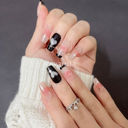 Romantic Noir | Handmade Press-On Nails