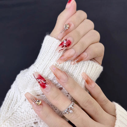 Scarlet Petal | Handmade Press-On Nails