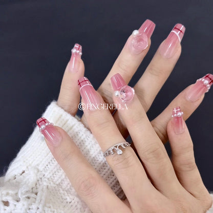 Pink Horizon Blend | Handmade Press-On Nails