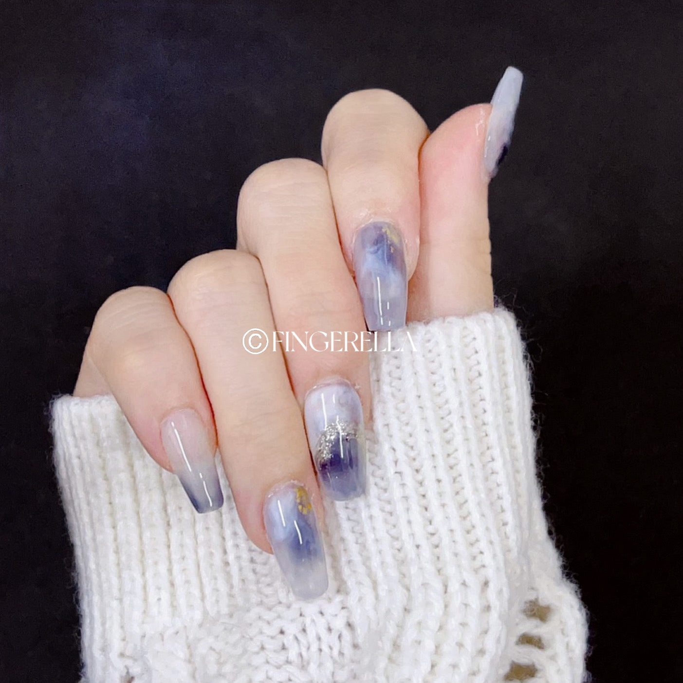 Azure Mist | Handmade Press-On Nails