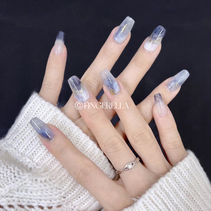 Azure Mist | Handmade Press-On Nails