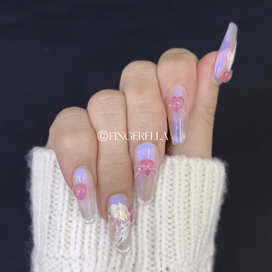 Fluttering Love Wings | Handmade Press-On Nails