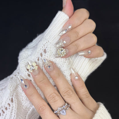 White Elegant | Handmade Press-On Nails