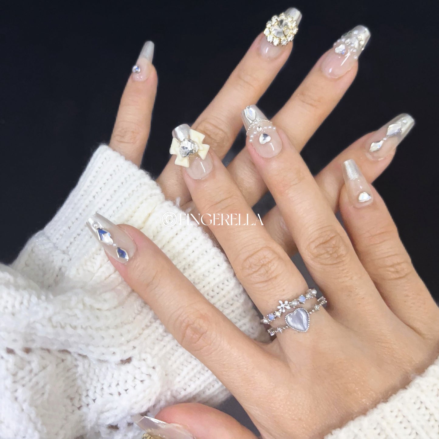 White Elegant | Handmade Press-On Nails