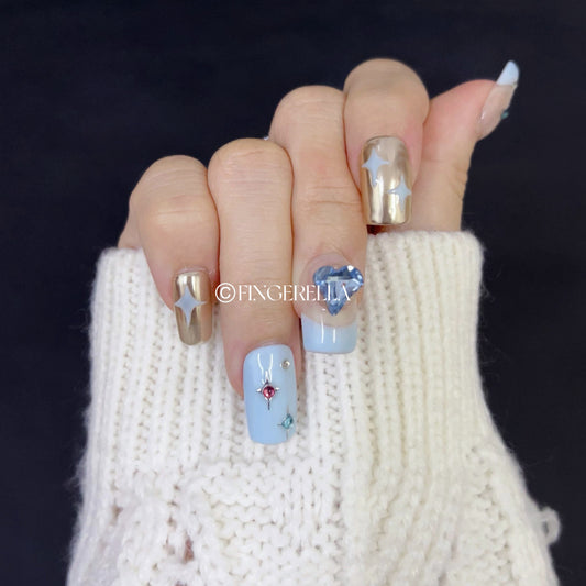 Diamond in the Sky | Handmade Press-On Nails