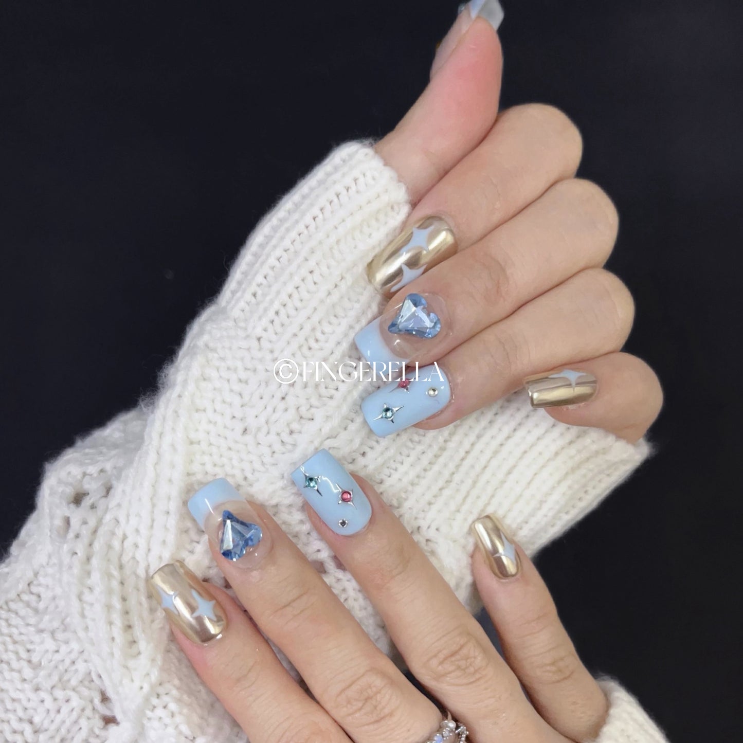 Diamond in the Sky | Handmade Press-On Nails