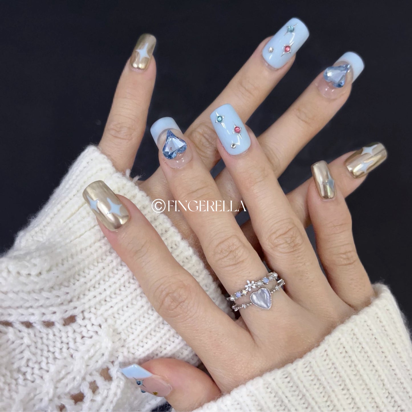 Diamond in the Sky | Handmade Press-On Nails